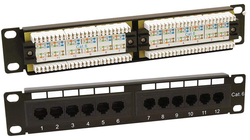 10" 1U Soho Cat6 Patch Panel, Tipo accessorio 12 porte CAT6 Patch Panel, per uso con 10 "Enclosures, Gamma di prodotti 10" SOHO Home Networking, 19" Attrezzature/Cabinet Rack Accessori