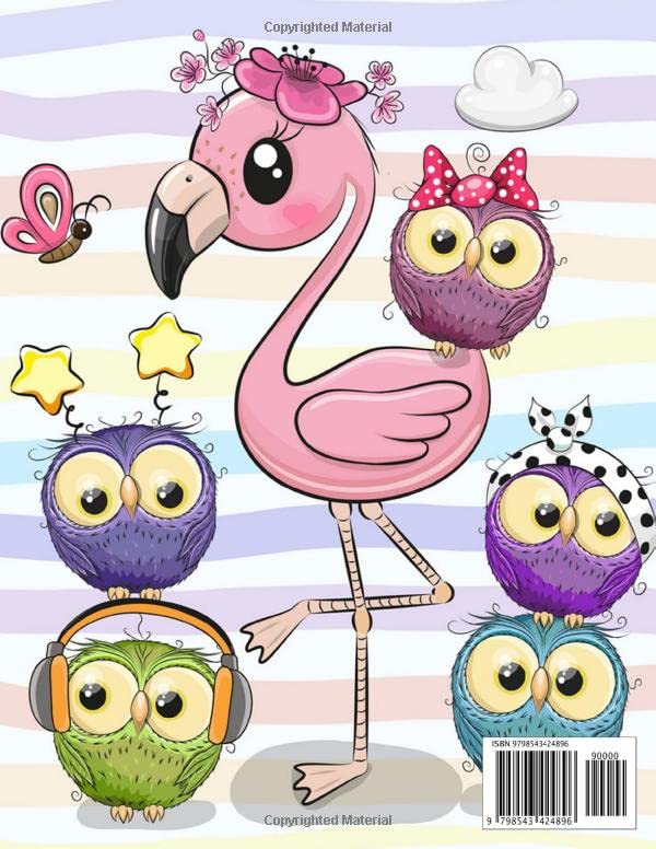 Flamingo coloring Book For Kids: Amazing Cute Flamingo Coloring Book For Kids To Relax and Relieve Stress image 3