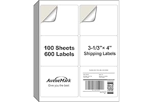 600 Printable Shipping Address Labels for Laser and Inkjet Printers - 3...