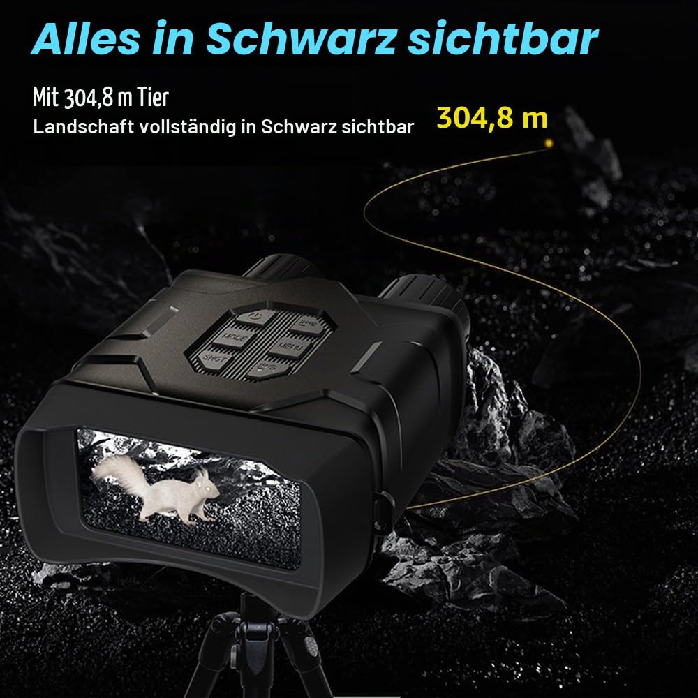 Lixada Nachtsichtgerät, Nachtsichtbrille für Tag- und Nachtjagd, Digitale Nachtsicht Monokular/Fernglas, Infrarot Nachtsicht mit IR-Beleuchtung für die Jagdüberwachung und Wildtierbeobachtung