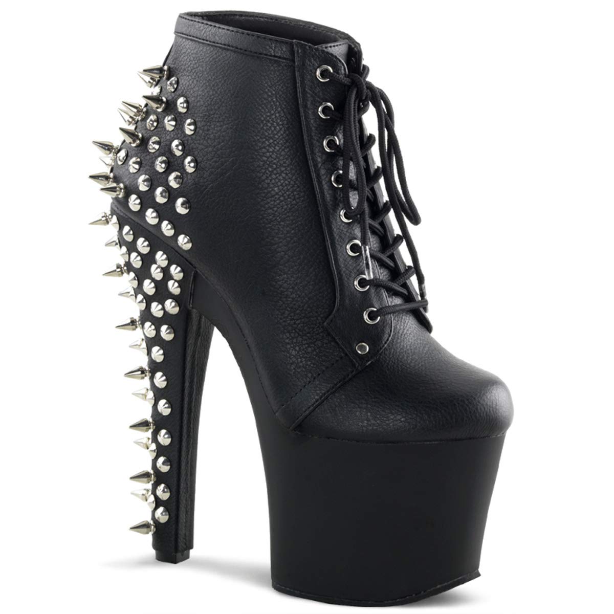 Pleaser FEARLESS-700-28 Blk Faux Leather/Blk Matte UK 4 (EU