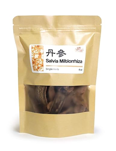 Nuevo Embalaje Salvia Miltiorrhiza Raíces Salvia Rojo Dan Shen Danshen - 4 Oz.