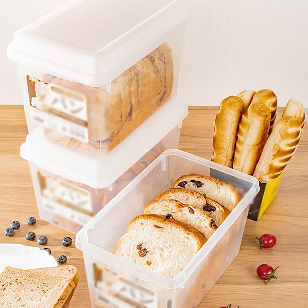 LIOONS Contenitore per Il Pane Resistente e Sicuro, portapane in plastica Trasparente, portapane Portatile, Grande capacità e Pratico portapane