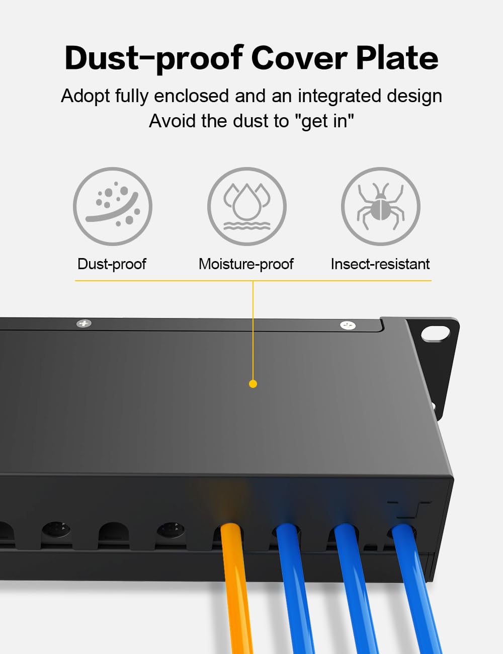 Snapklik.com : 12 Port Blank Keystone Patch Panel For Rackmount &Wall ...