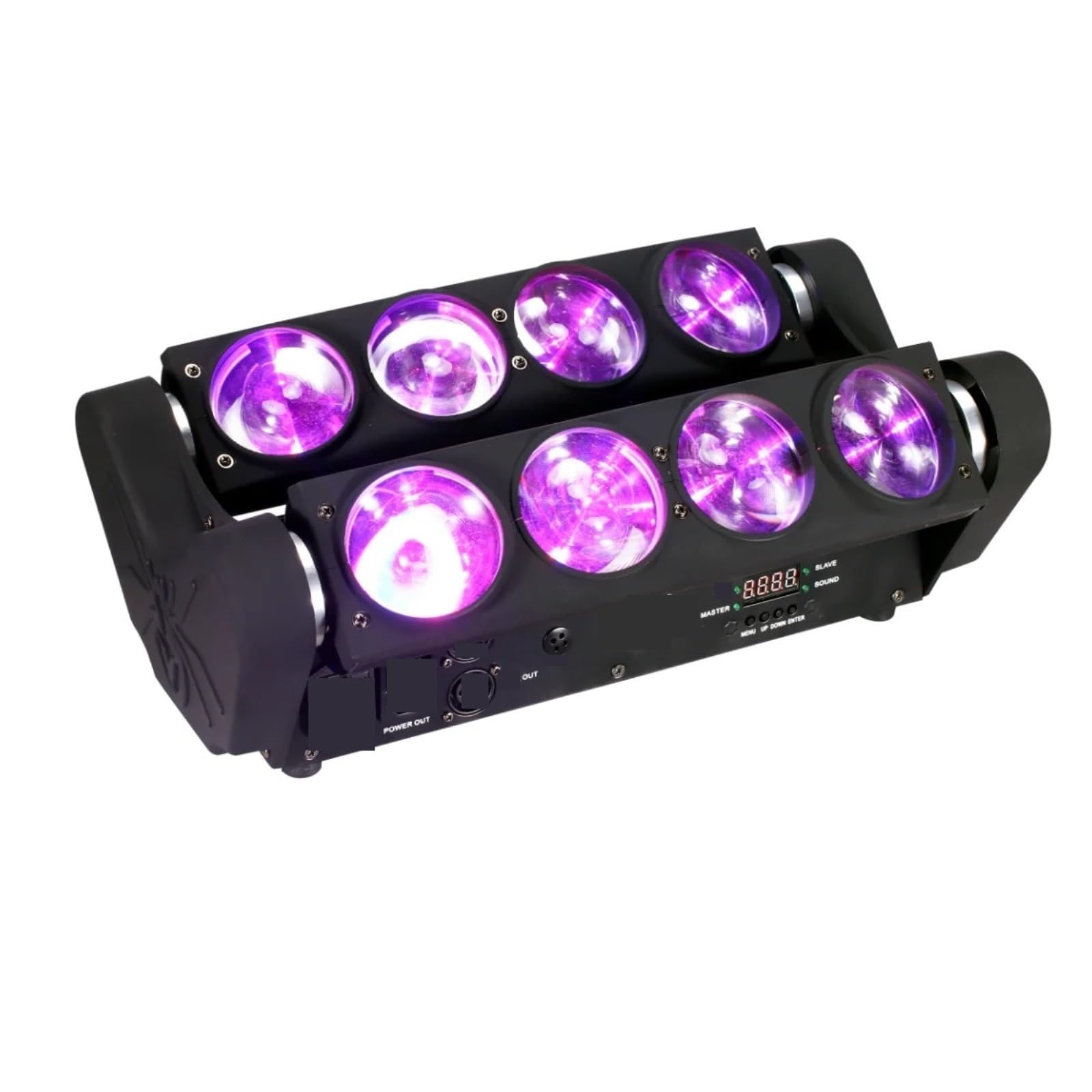 Lampada proiettore, Luce A Testa Mobile 4 in 1, Luce Wash, Luce Stroboscopica for DJ, Effetto Palco, Luce A Ragno A LED,per Feste di Compleanno e Ballo di Halloween