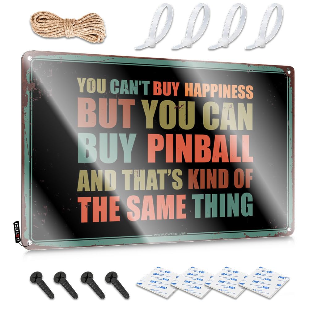 Porch Decorations Accessory Plaque | You Can't Buy Happiness But You Can Buy Pinball Beautiful For Cave Living Room(30X40CM)