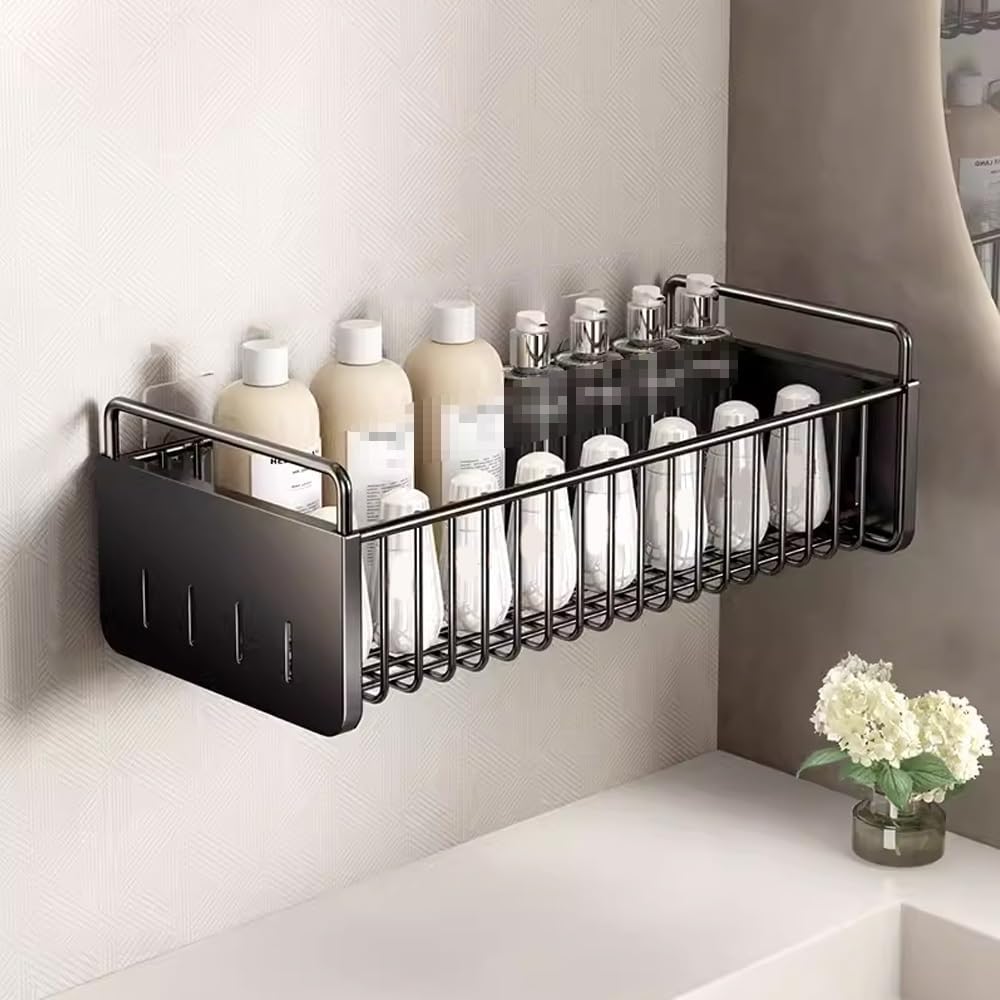 Shower Caddy Bathroom Shelf, Wall Mounted Shower Storage Organizer (Color : White, Size : 2 layers)
