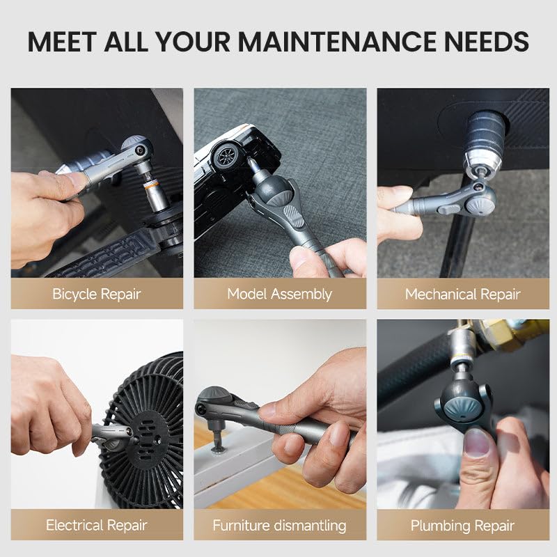 Set di cacciaviti magnetici 40 in 1 con impugnatura a cricchetto staccabile, rotazione di 180°, set di cacciaviti a cricchetto per riparazione elettrica, automobilistica, meccanica, bicicletta, mobili