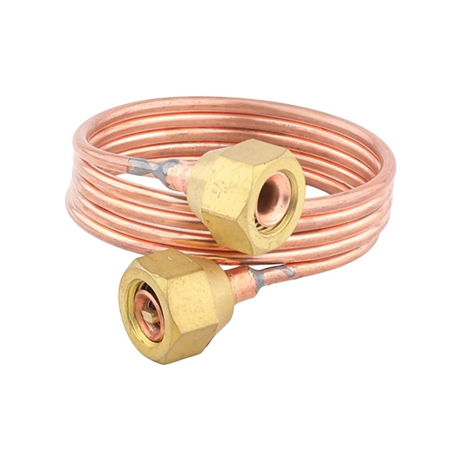 Genterun With Thimble 1M Fridge Capillary Tube,Refrigerator Tube Capillary Tubing 3Mm Flexible Coil Copper Tubes For Refrigerating Cabinet Refrigerator Hardware Tool(With Thimble 1M)
