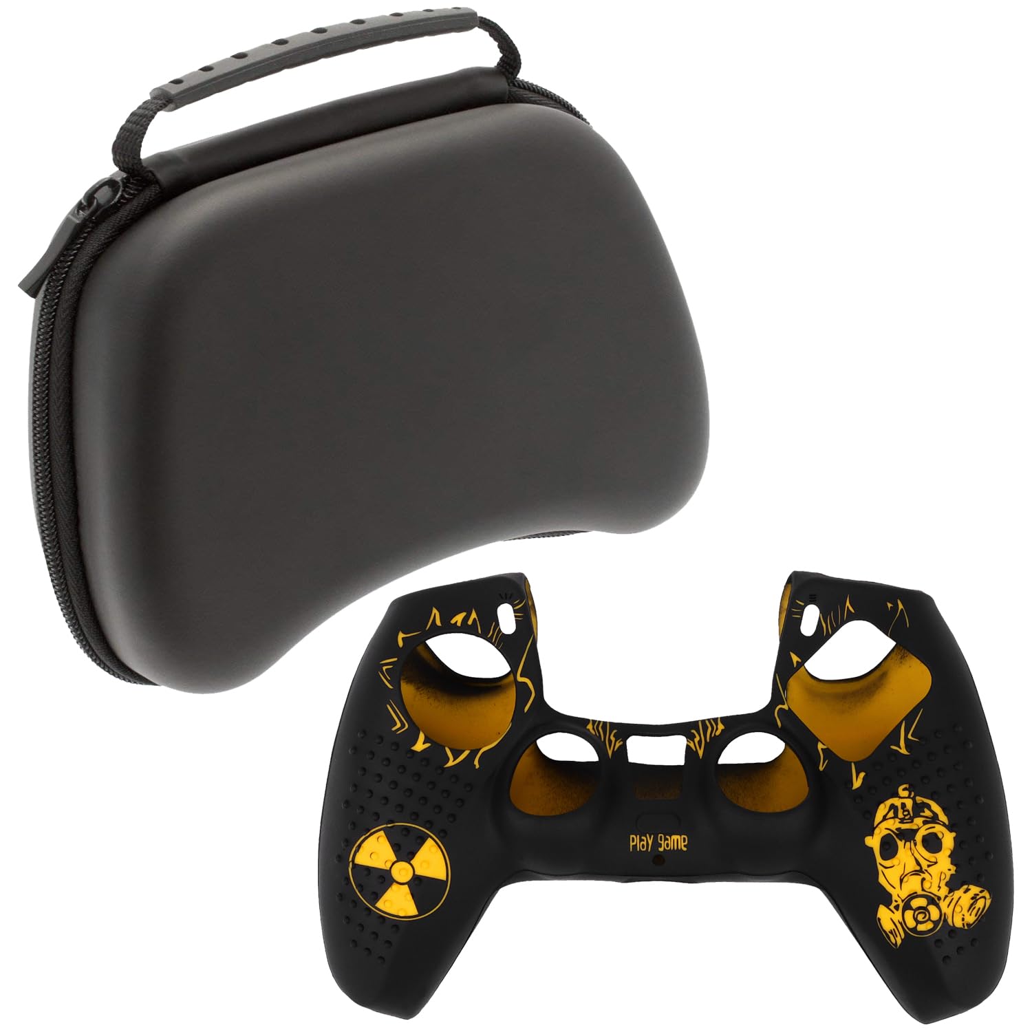 OIVO INDIA Controller Case and Black Skull Controller Silicone Cover Case PS5 Controller Skin Anti Slip Protective Case Sleeve Compatible for Sony PlayStation 5 Remote (Combo of 2)