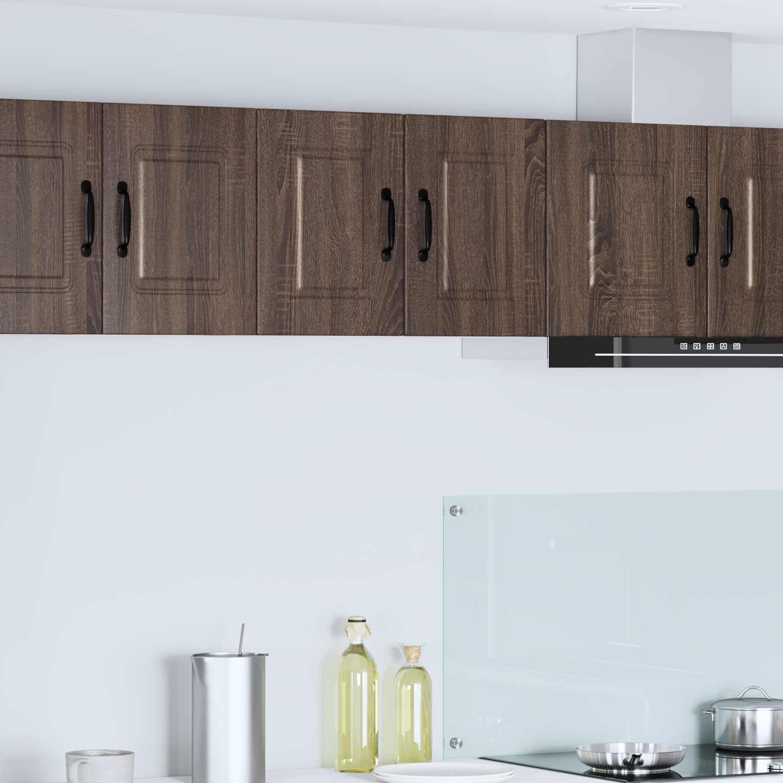Wandschrank Porto Braun Eichen-Optik 30 x 31 x 40 cm moderner Küchenschrank mit Regalen, Wandmontage, langlebigem Holzwerkstoff, ideal für Vorrat, Geschirr, Küchenorganisation