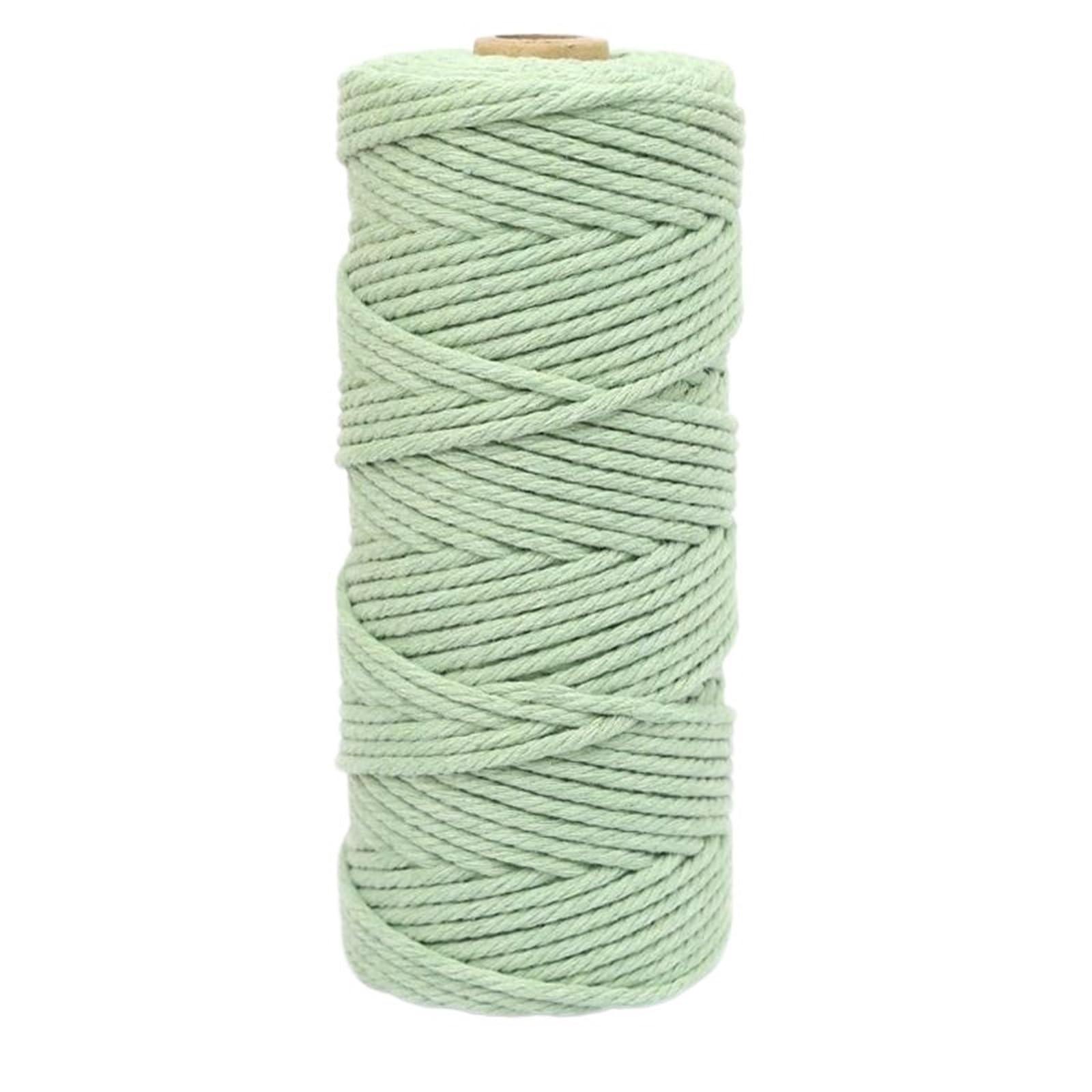 Cotton Macrame Cord 3.0mm-100m Colorful Natural Cotton Macrame Rope Cord for Wall Hanging Plant Hangers Crafts(Color8)