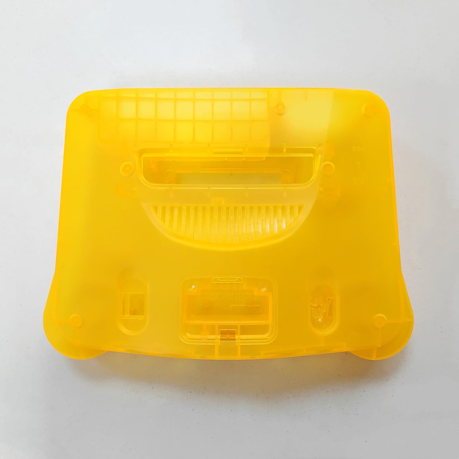 Hzxkqmil Carcasa de repuesto para consola de videojuegos retro N64, accesorios translúcidos con destornilladores para consola de juegos N64, naranja transparente