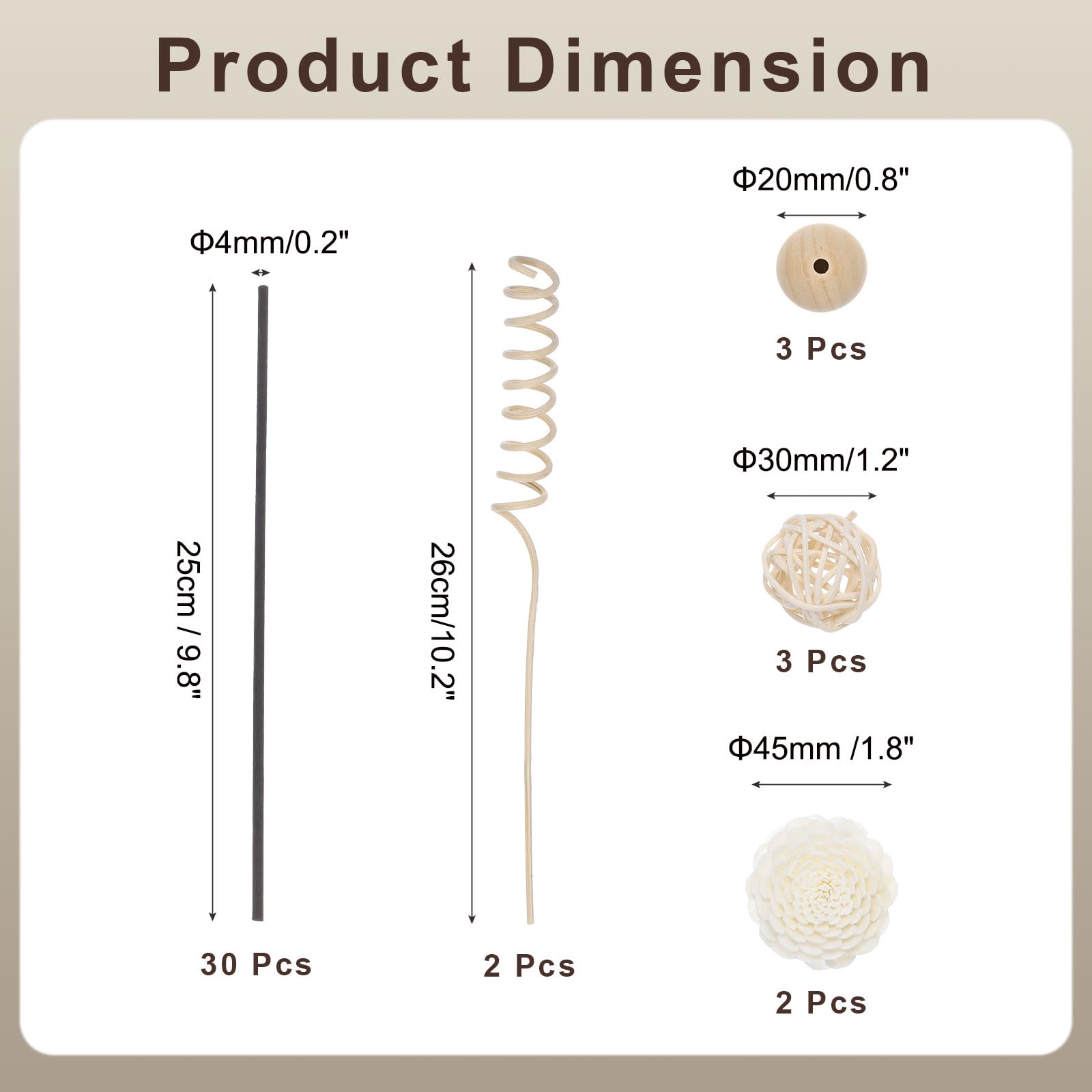 uxcell 41Pcs Reed Diffuser Sticks Set, Fiber Fragrance Flower Reed Diffuser Replacement Refill Sticks Flower Decor with Plastic Bottle for Home, Hotel, Office (Black)