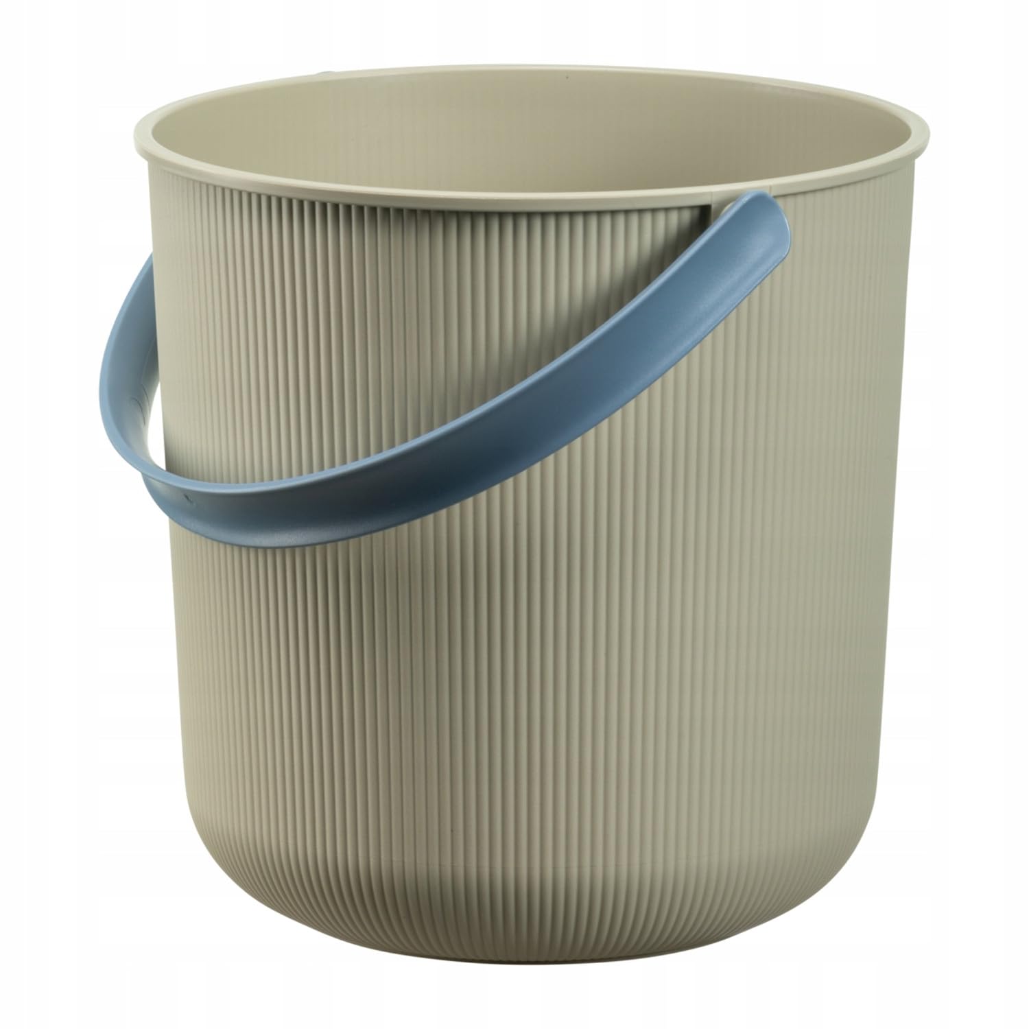 Container Bucket with Handle 10 L Plast Team Akita | Robust Recycled for Storage | Lid Available Separately (Beige)
