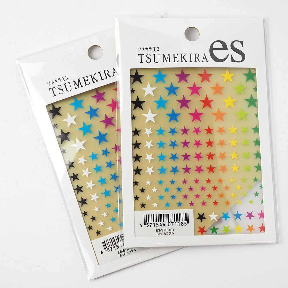 Amazon.co.jp: Nail Stickers Star Colorful Set of 2 Stars : Beauty