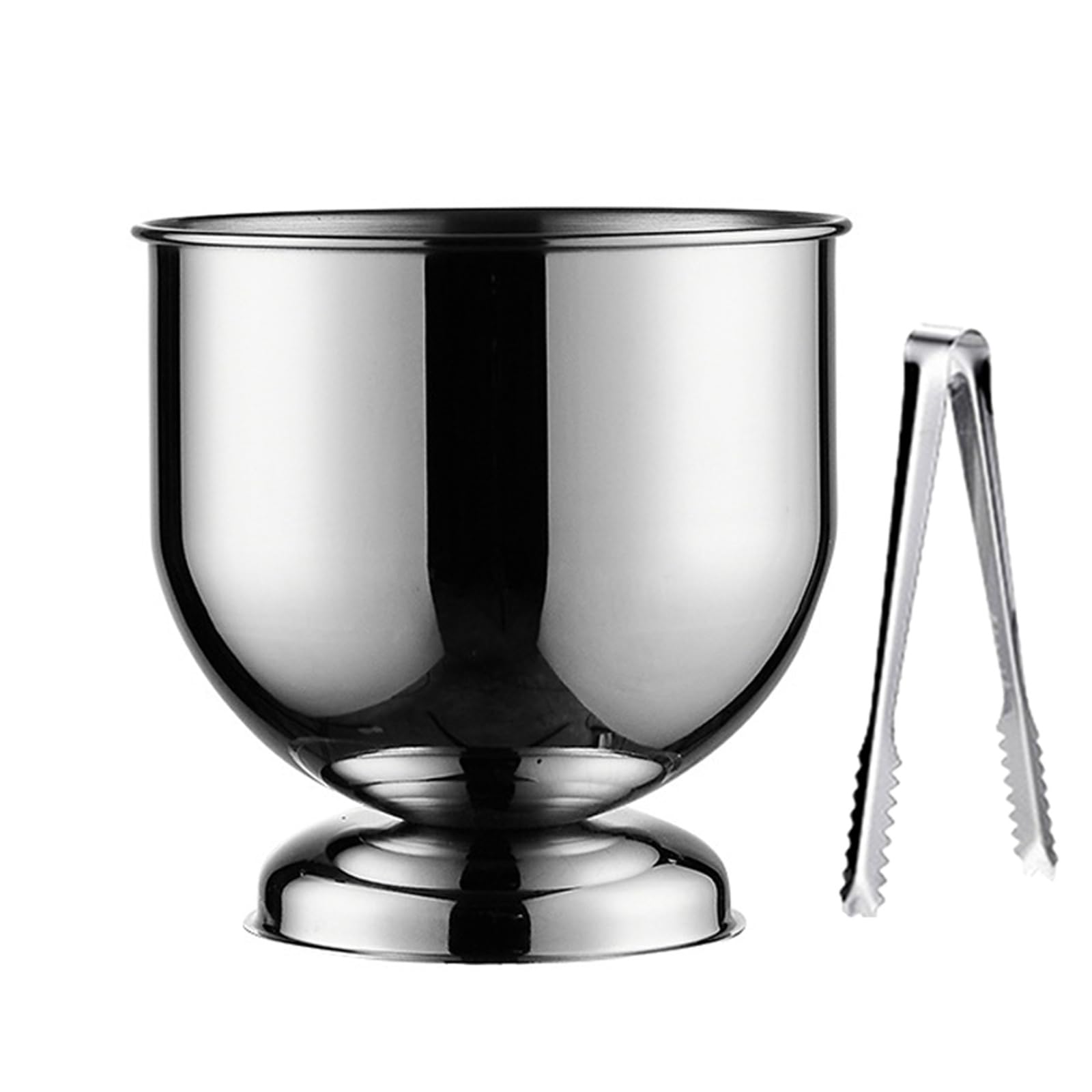 Cubos de Hielo para champán,Cubo de Hielo del Acero Inoxidable,Tina para Bebidas aislada y Cubo para Hielo,Enfriador de Bebidas para Fiestas,Plata,1.5L