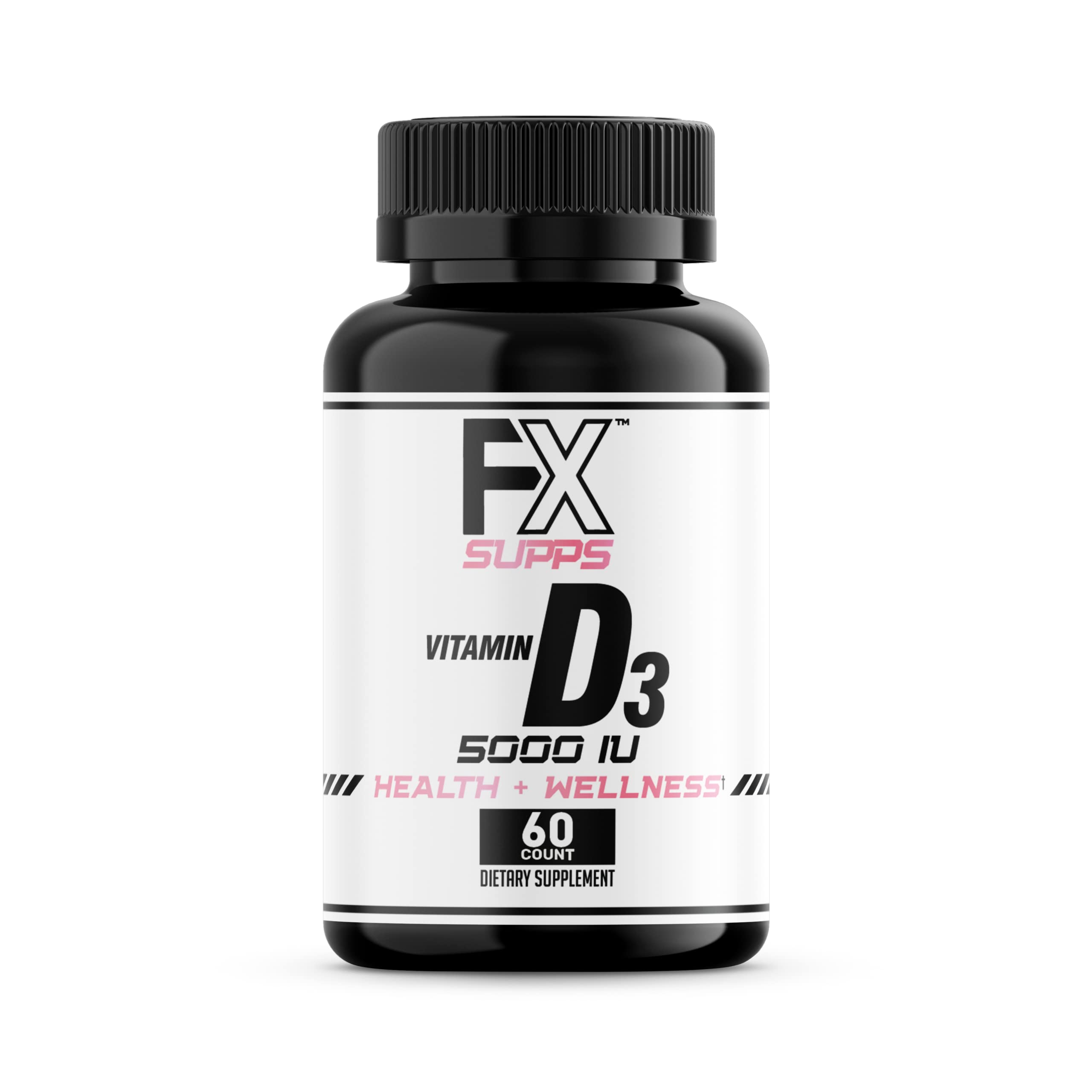 FX SUPPS Vitamin D3 5000 IU (1 Pack, 60 Easy to Swallow Softgels) | Health and Wellness Dietary Supplement for Men & Women...