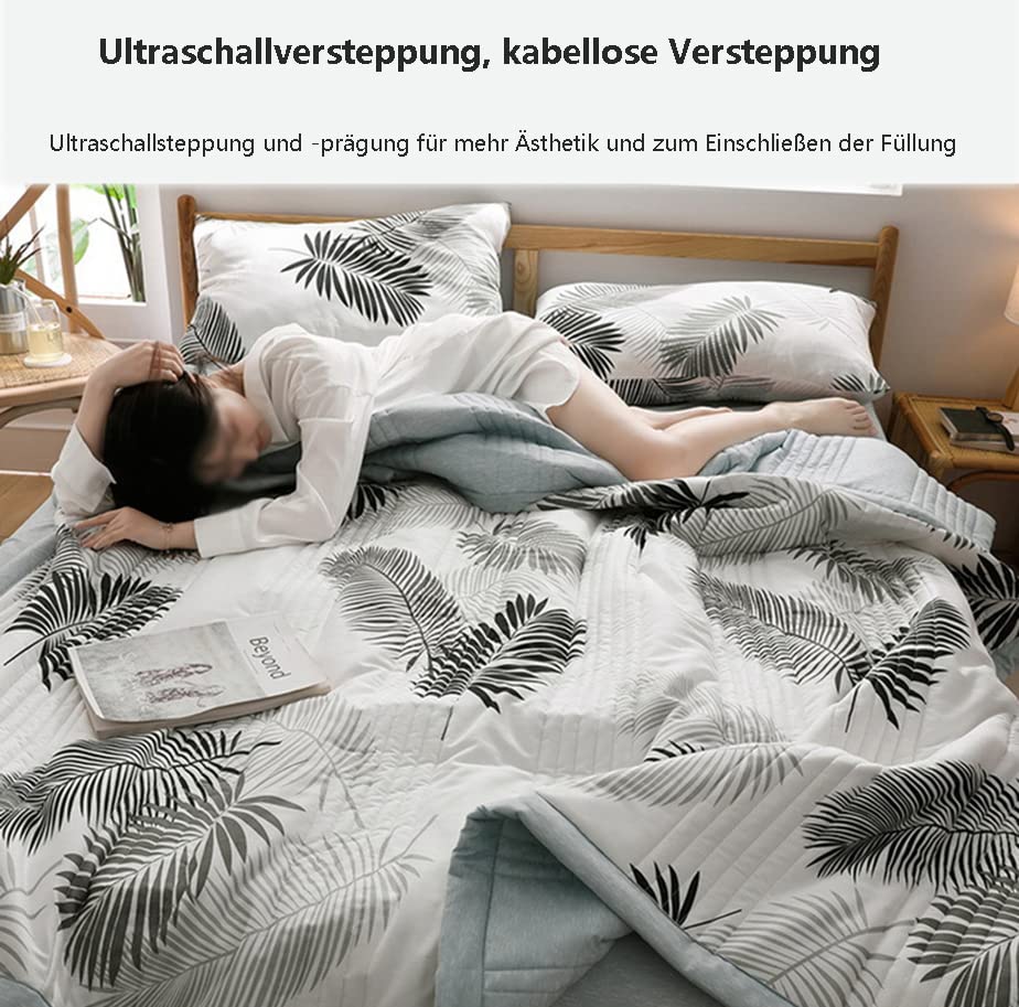 TEPPOIC Duvet, Summer Light Summer Blanket, Fine Microfibre, Washable Soft Comfort Duvet, Breathable & Heat Balancing (B, 150 * 200cm) - Image 4