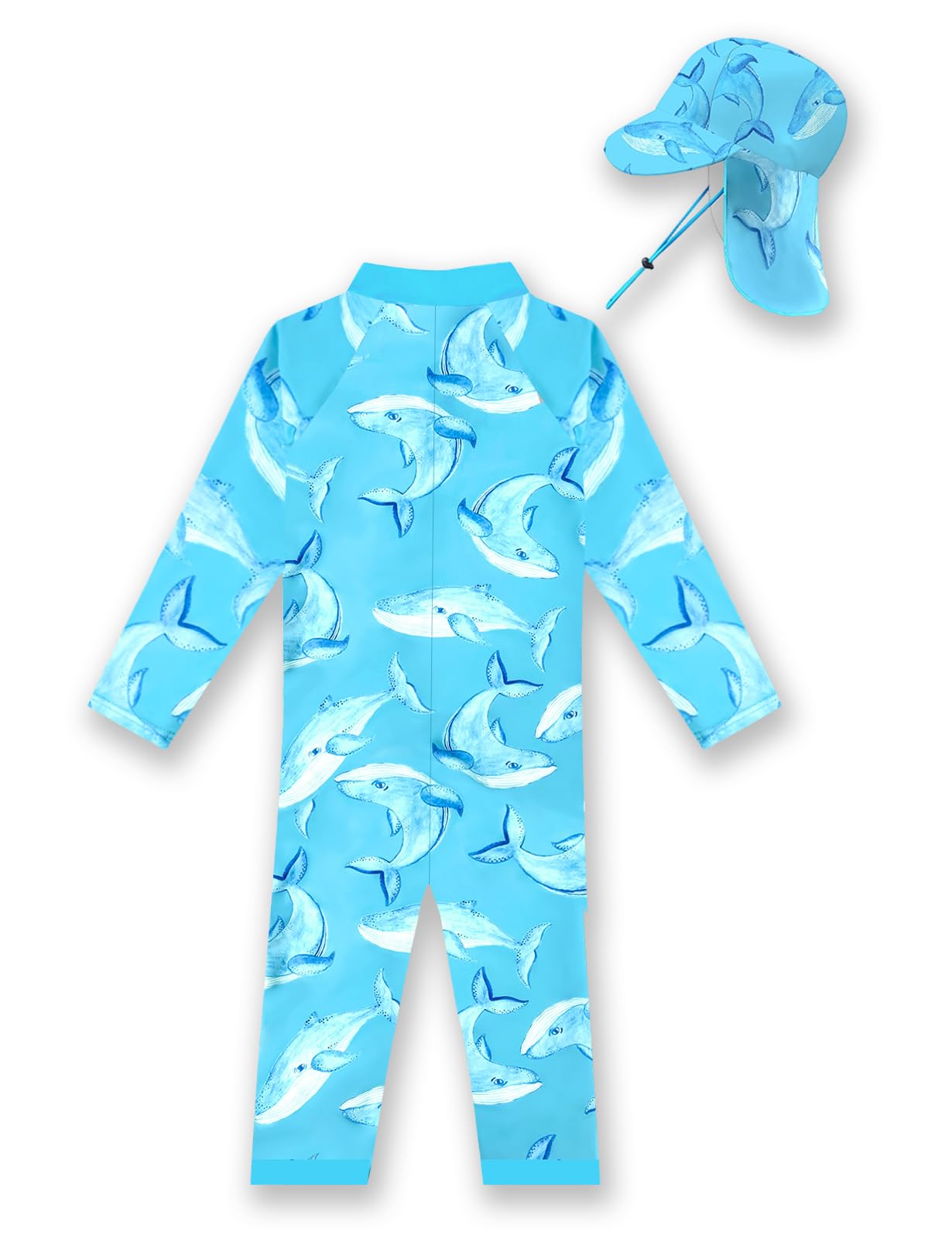 weVSwe Baby Toddler Boy Swimsuit Long Sleeve Baby Swimwear UPF 50+ Sun Protection Rash Guard Swimming Costume with Crotch Zipper 0-3 Years — view 135