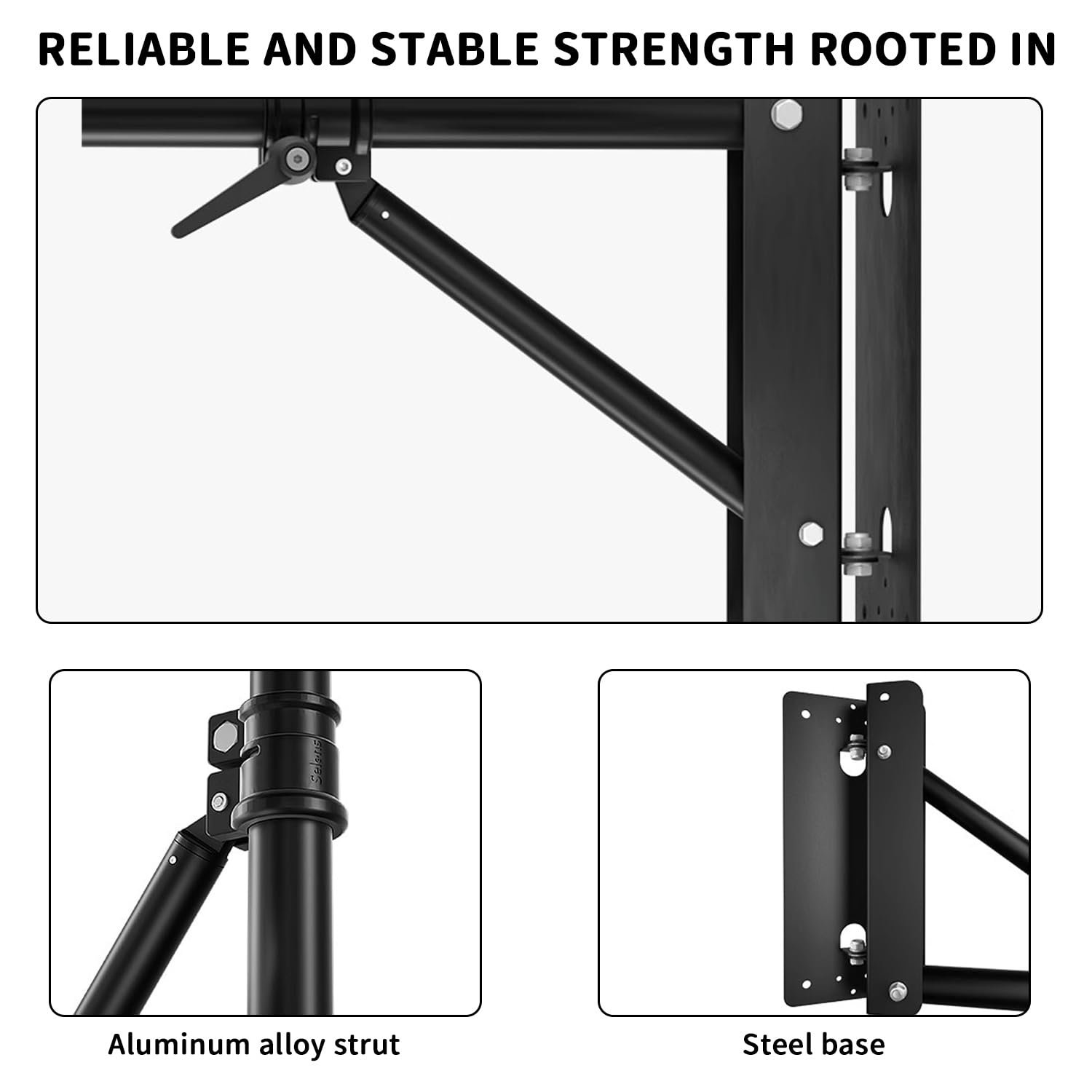Brazo De Pared Telescópico Kensbro - 75-130 Cm, Rotación 180°, Soporte Triangular, Tornillos 1/4" Y 3/8", Para Luces Y Cámaras