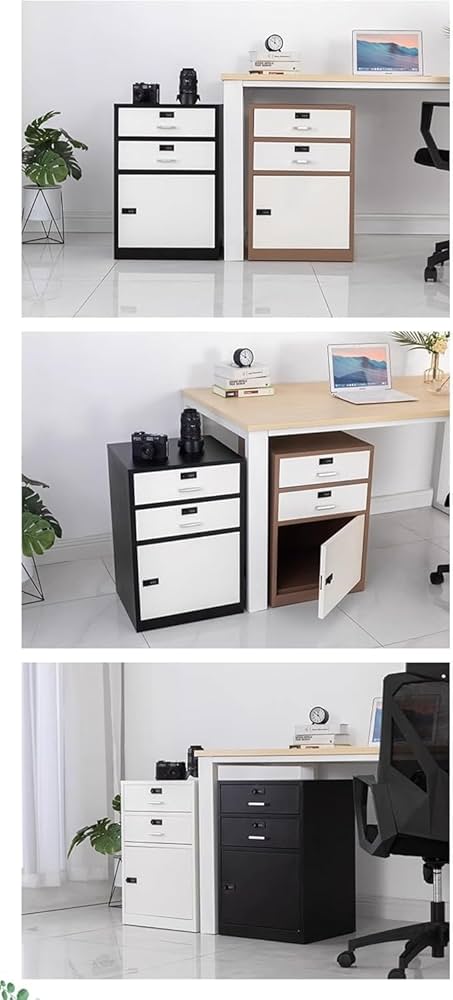 Amazon.co.jp: TAKEYオフィスワゴン キャビネット 鍵付き 3段