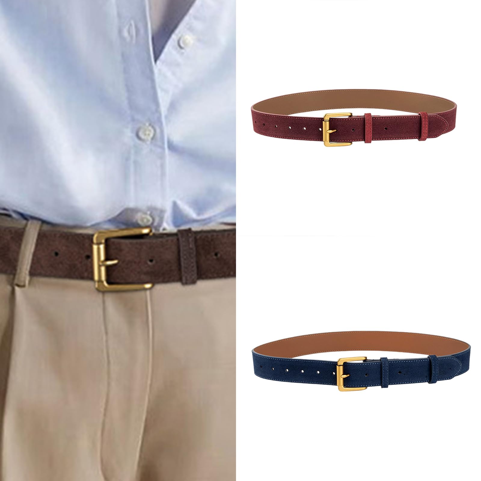Cinturón unisex con hebillas ajustables para el