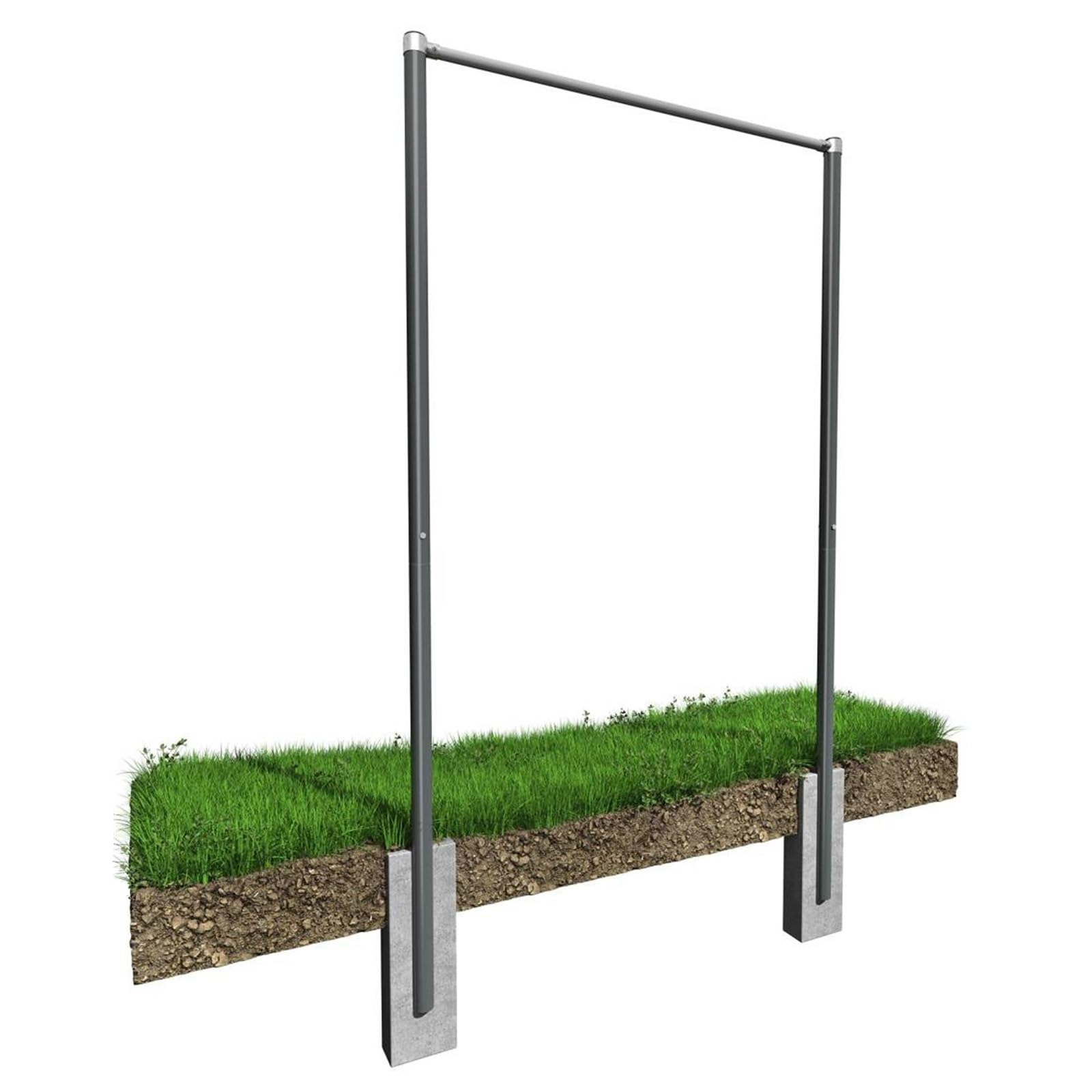 QLS ZO6-60 Outdoor Fitness Station Set – Barra de dominadas, estación de inmersión y barra de peldaños – Juego de jardín de entrenamiento de calle, altura ajustable, hasta 250 kg, acero galvanizado