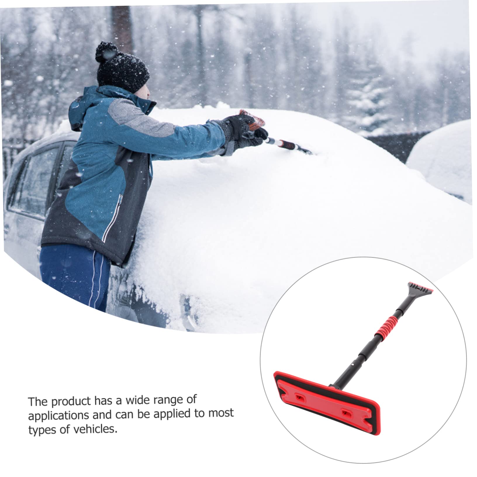 Milisten Brosse à Neige pour Voiture Télescopique, Grattoir Pare-Brise, Eva