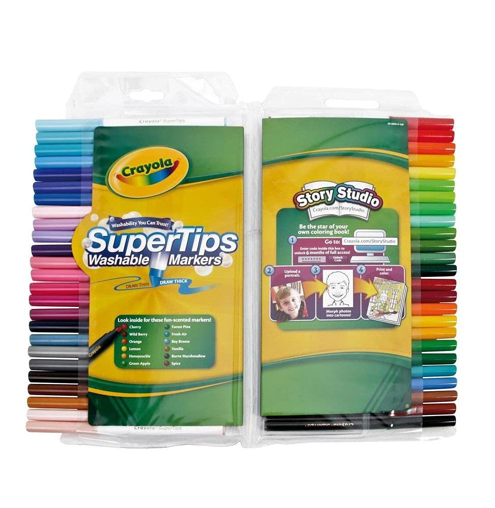 Crayola - 58-5050-E-000 - Loisir Créatif - 50 Feutres Lavables à Dessiner