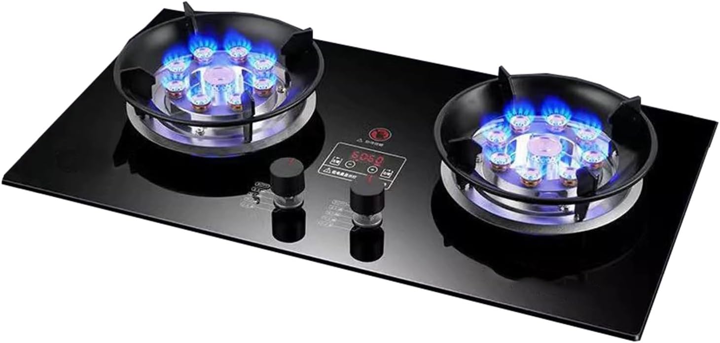 Estufa de Gas Empotrable 2 Puestos 5.2KW con Temporizador y Protección