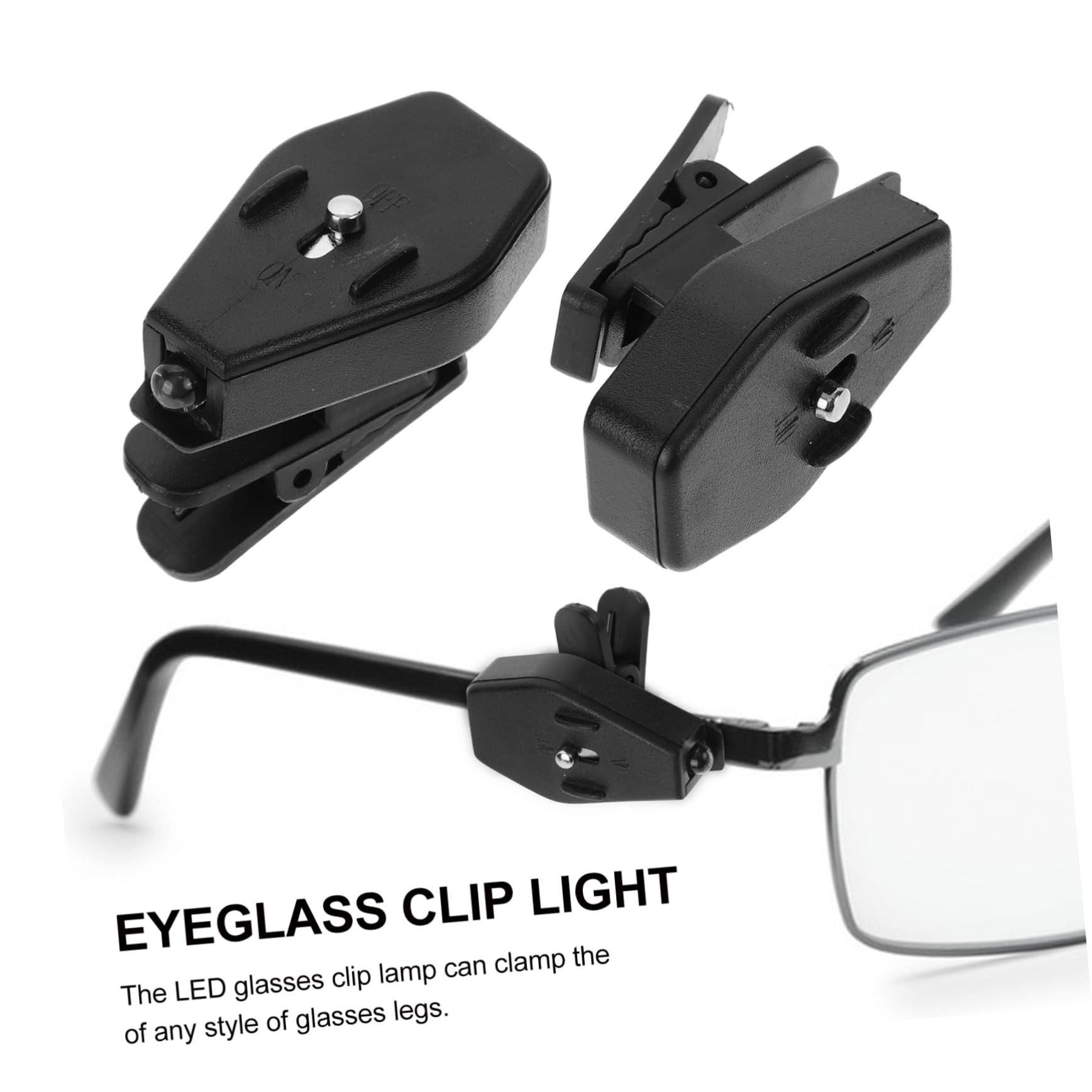 TEHAUX 2pcs Led Eyeglass Clip Lamp Portable Light for Night Fishing Study and Crafts Compact Lightweight Design Convenient Clip for Glasses