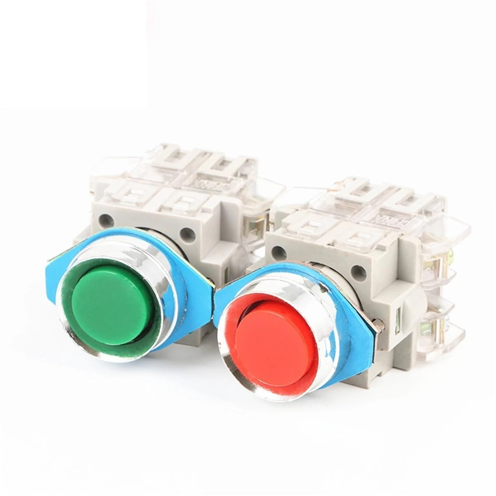 Bouton-poussoir momentané 22 mm LAY3-11 interrupteur de commande marche arrêt - 3