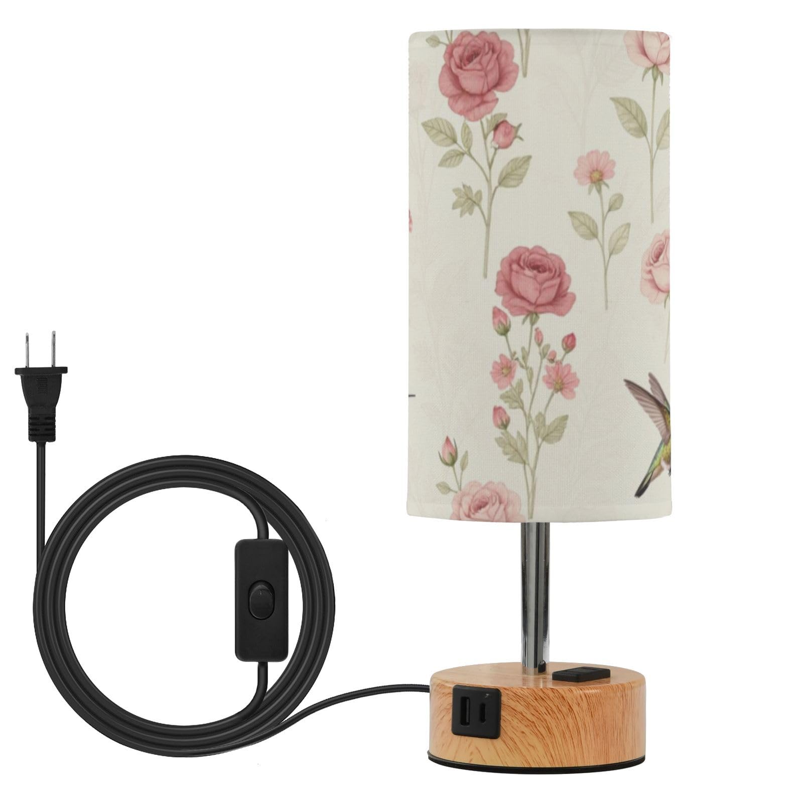 Yuiboo Lampy stołowe z portami USB C+A, lampka nocna na biurko