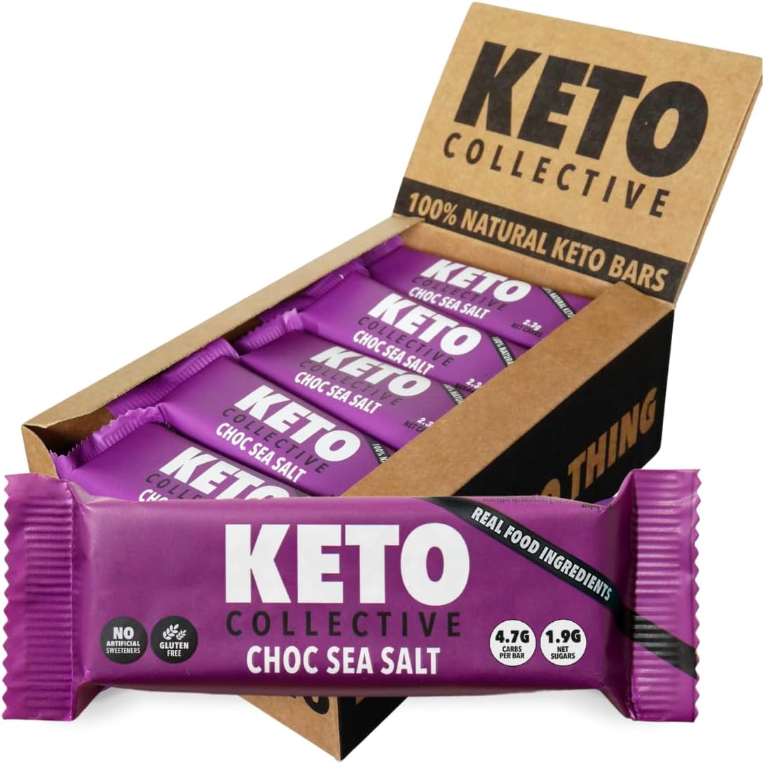Keto Collective Keto Bars 15x40g | 2g Net Carbs | Keto Snacks | High Fibre | Natural Ingredients | Source of Protein | Low Carb Snacks | Gluten Free | Vegan | Made in the UK | No Artificial Sweeteners