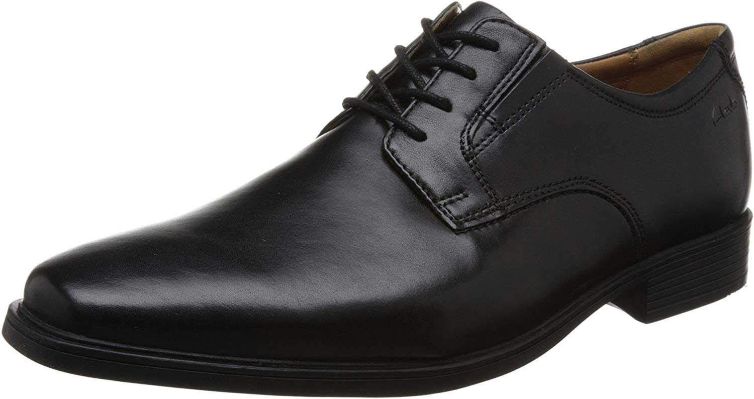Mens Tilden Plain, Black Leather, 9.5 UK Wide