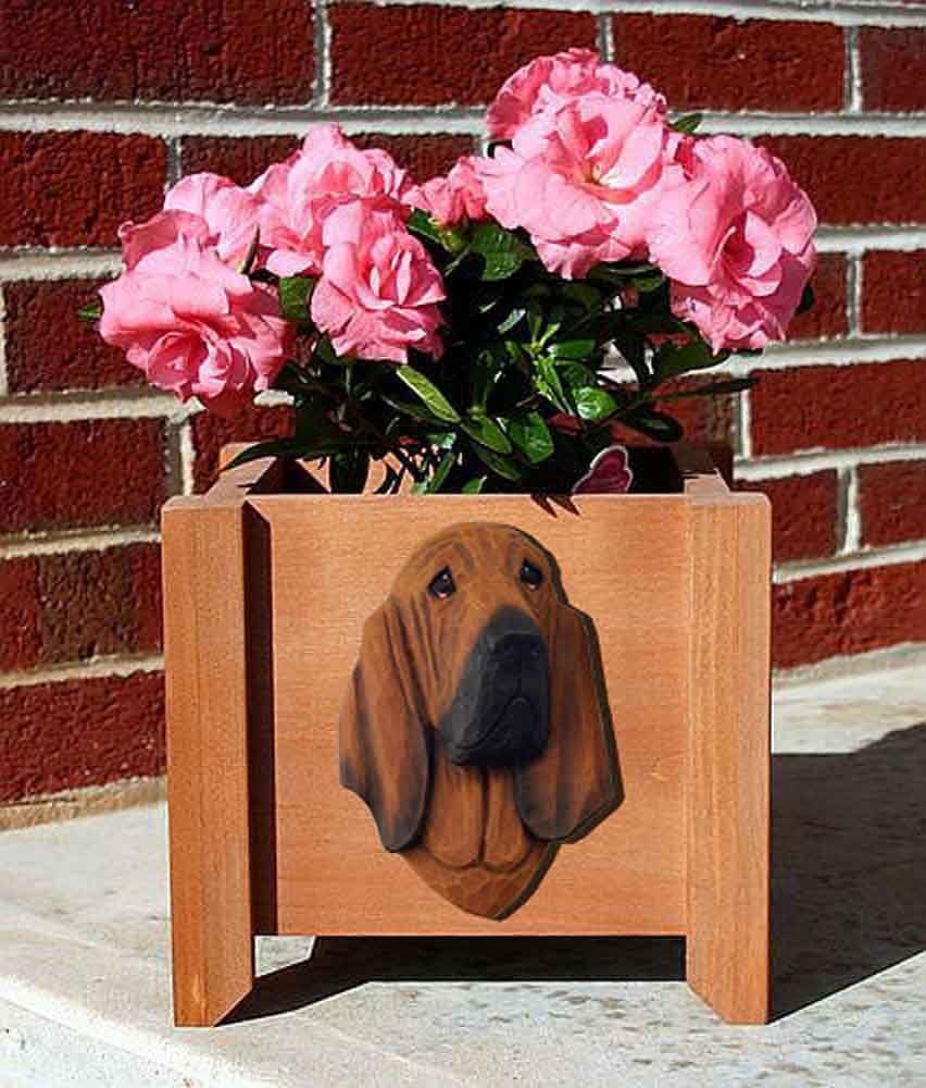 Bloodhound Planter Flower Pot Red