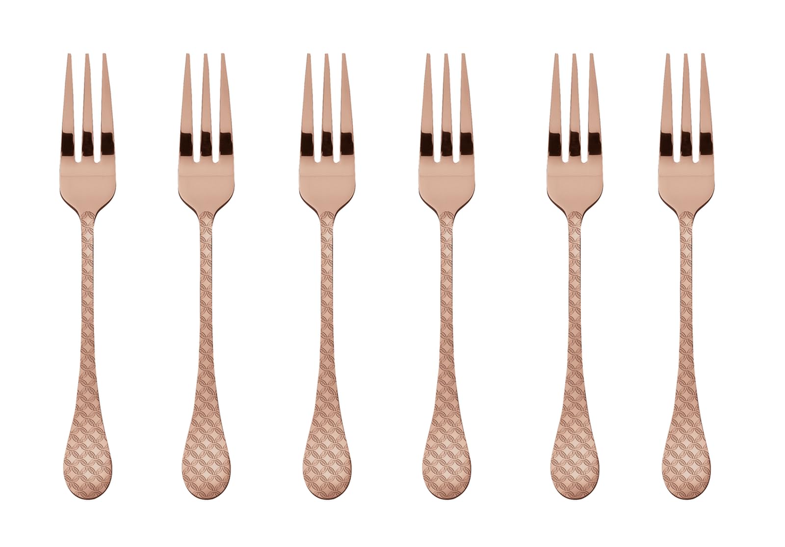 Sambonet Confezione Regalo 6 Forchette Dolce Taormina Pvd Copper