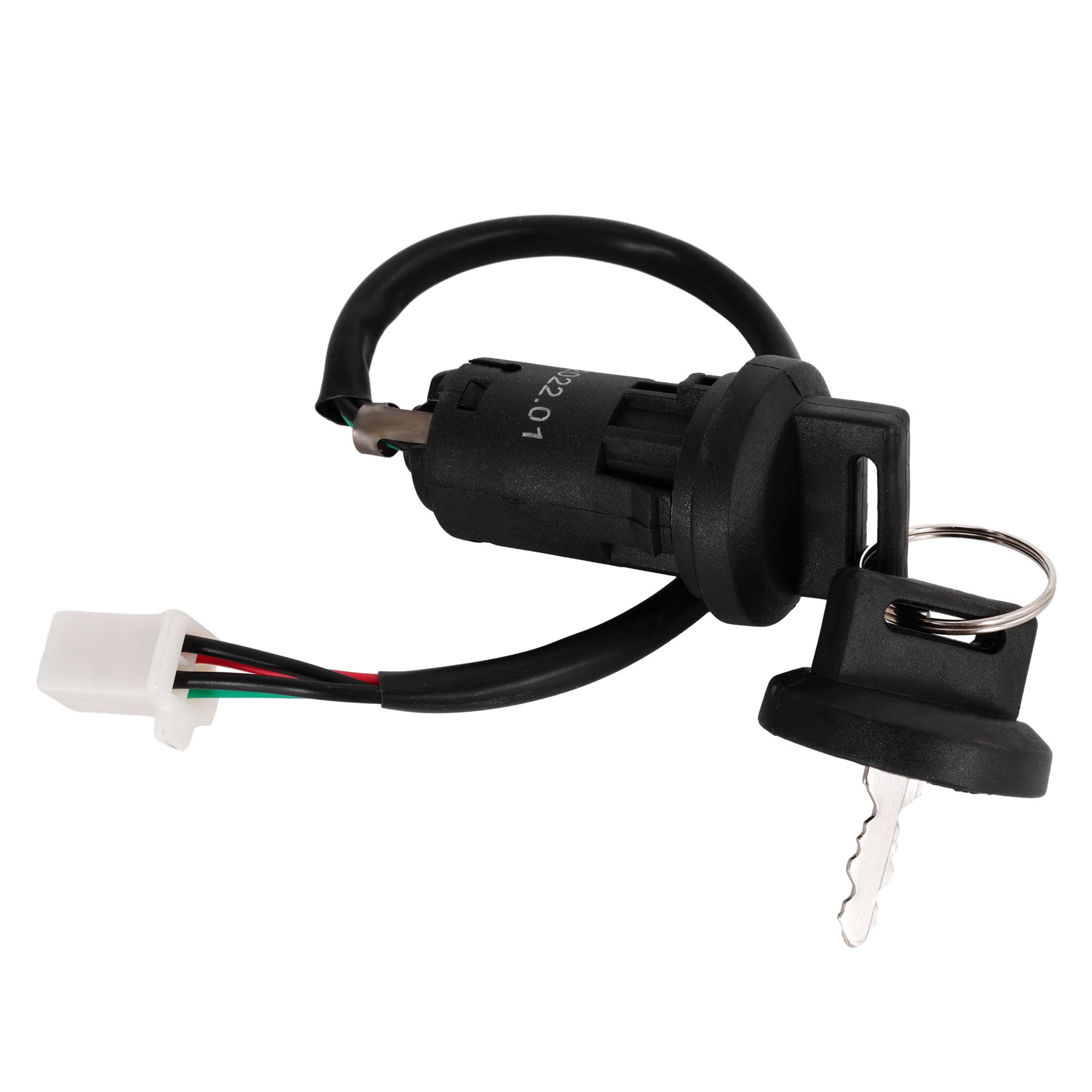 RUTU 4 Wire Ignition Switch with Key for 50cc 90cc 110cc 125cc TaoTao Sunl Coolster Apollo Chinese ATV Dirt Pit Pocket Bike Motorcycle Scooter Quad Go
