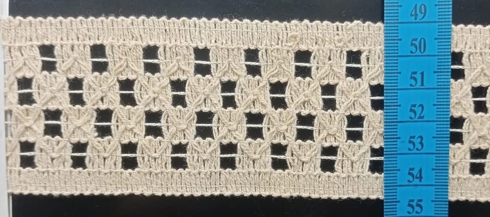 PCJS Cotton Lace (10 Metrs) (Design-16)- Used for Trims, Borders, Embroidered Laces, Applique, Fabric lace, Sewing Supplies, Cotton Work lace.