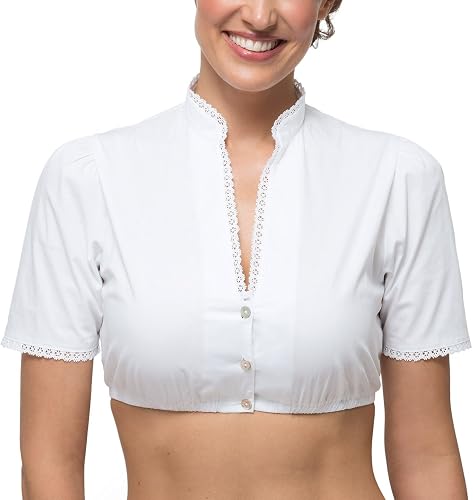 Stockerpoint Trachtenblusen pour Femme, Blanc (Blanc Blanc), 44