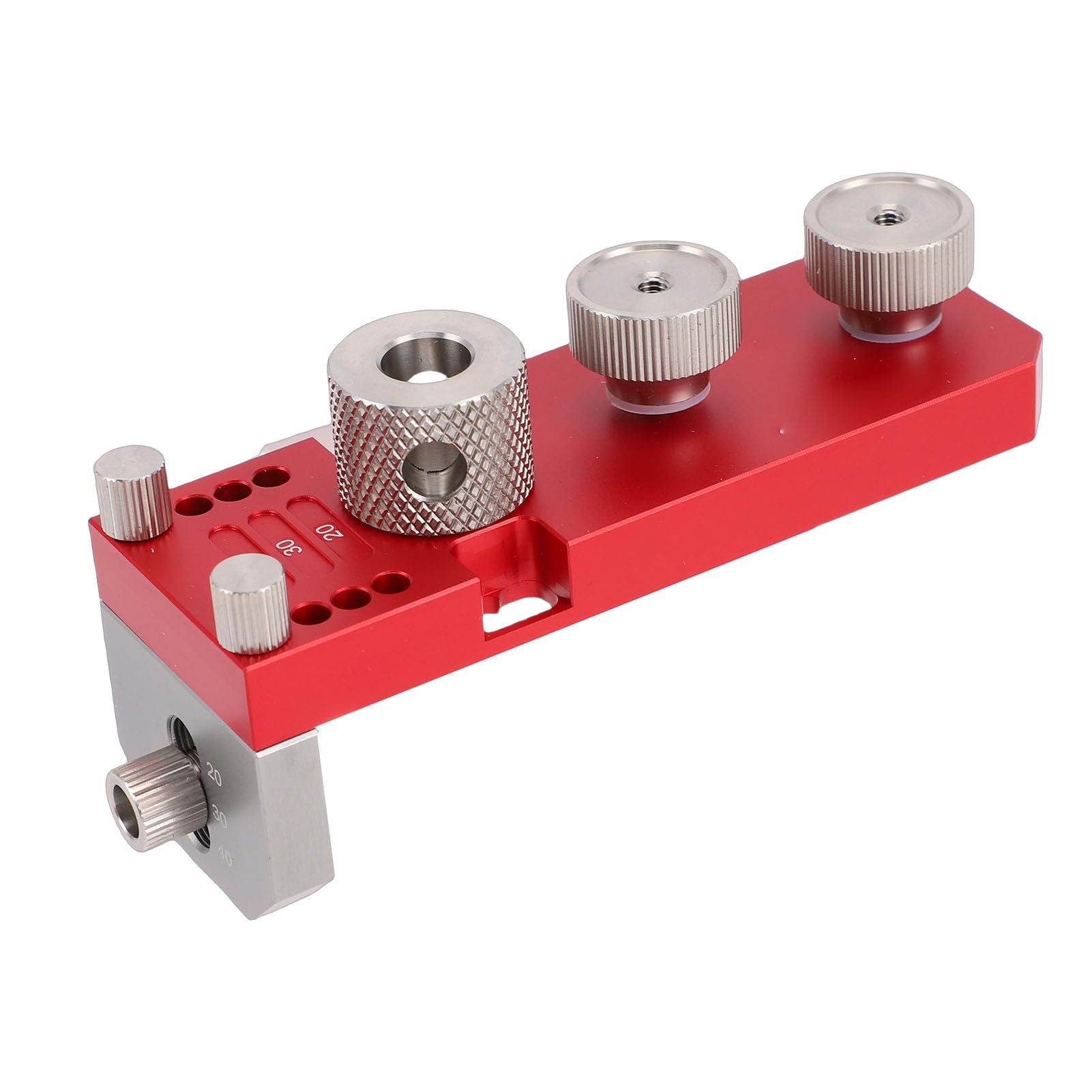 Luocute Bohrlehre für Aluminiumprofil-Bohrer, Bohrlehre aus Eloxierter Aluminiumlegierung für Profile der Serien 20, 30 und 40, mit M6-M8-Senkbohrer und Rundschaft