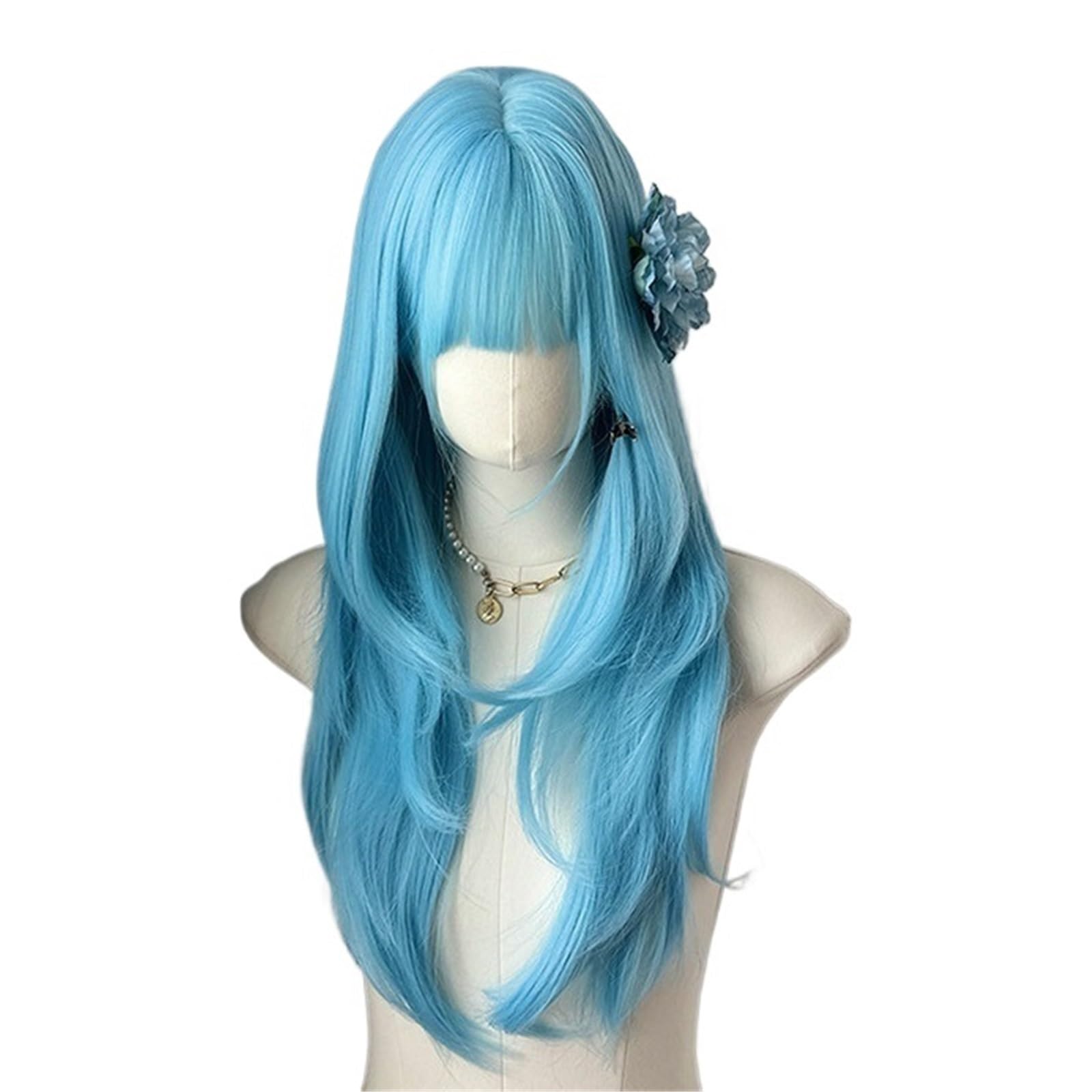 Libangrong-888 Women's One Color Wigs Long Straight Hair Wig With Bangs And Smooth Styling, Versatile Natural Wig