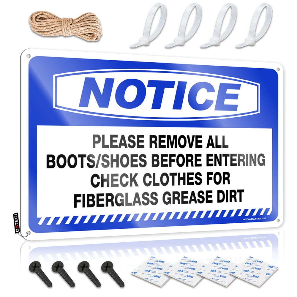 Fzfn Colour Vintage Wall Decor Nice Farmhouse Notice Please Remove All Boots Shoes Before Entering For Street - Spring Customizable(20X30cm)