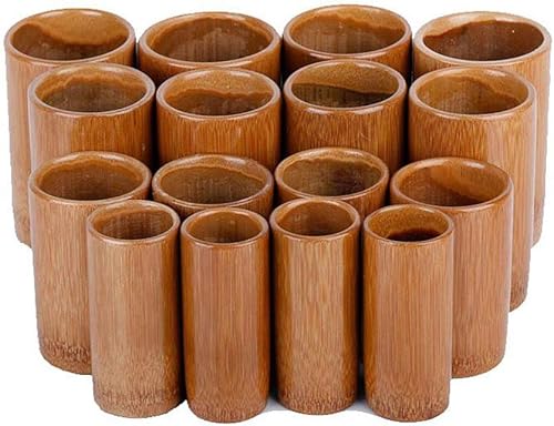 Tong Gu - Ventosas de bambú para masajeador de cuerpo entero (estilo retro), m, Marrón