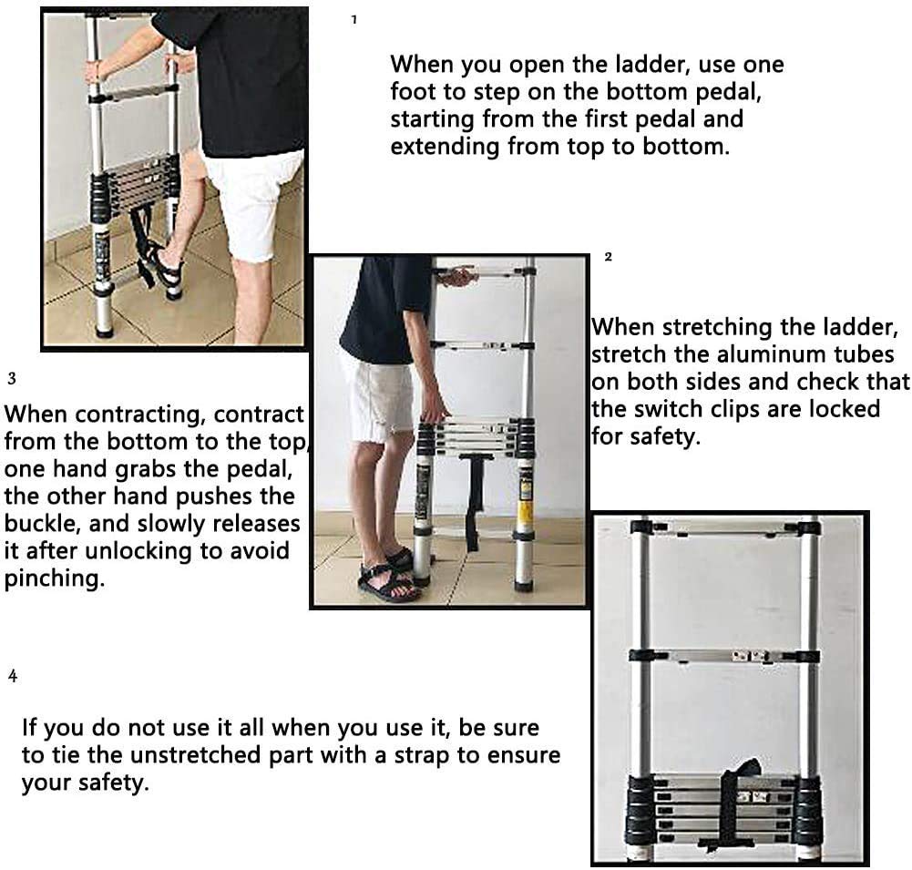 GOBBLER 7.2m (24 ft) Portable & Compact Ultra-Stable Aluminium Telescopic Ladder Multipurpose Step Ladder for Home & Outdoor use; 16 Steps (GB-TL15 7.2m) — Amazon image 8