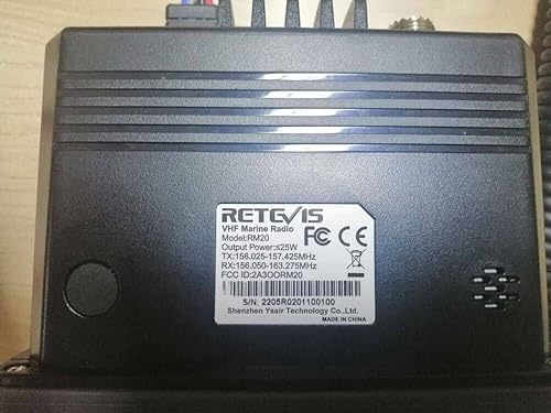 Miniatura 9 de Retevis RM20 Radio marina de montaje fijo avanzado con antena, radio de mano marina con GPS, DSC, impermeable IP67 sumergible, pantalla LCD, clima