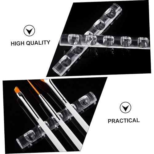 Miniatura 3 de FOMIYES 15 Uds. de arte de uñas transparente soporte de herramienta de arte de uñas, soporte de almacenamiento de manicura, soporte de
