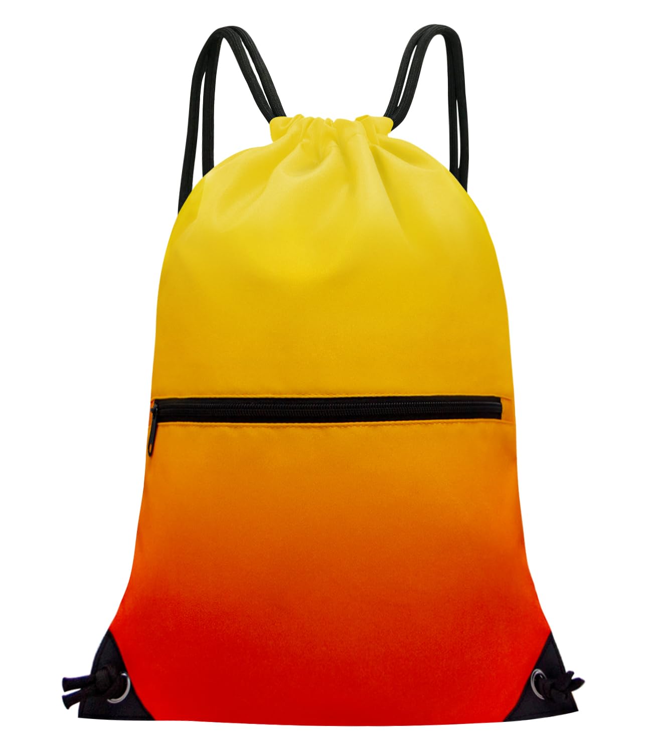 HOLYLUCK Drawstring Backpack Bag Sport Gym Sackpack, Gradient Orange and Yellow, One Size, Sport โ image 1