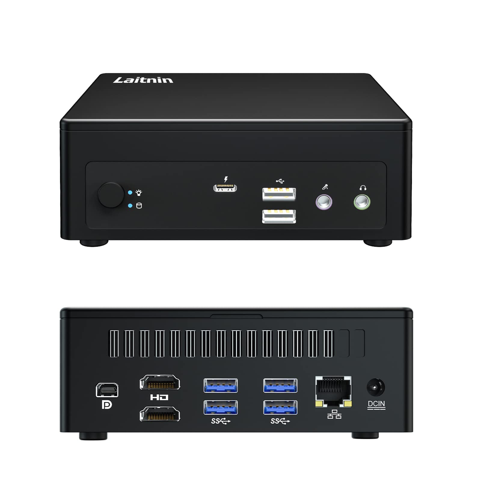 LaitninMingar 2S Mini PC, Core i5-1135G7- (Up to 4.2 GHz) 4C/8T, 16GB DDR4 RAM+512GB NVME SSD Mini Computer, Windows 11 Pro PC Desktop, 4K@60HZ/WiFi 6/BT4.2/Thunderbolt 4 Small Desktop Computer